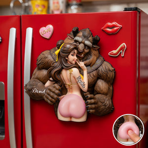 Enchanted Couple Anti-collision Fridge Magnet - Personalized Gift For Couples 02NALU120626