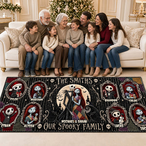 Cute Spooky Family Moments Runner Rug - Personalized Christmas Gifts For Family 06padt021026