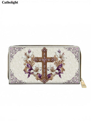 Catholight Faith & Florals Leather Wallet Purse