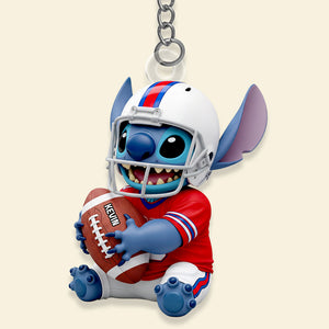 Football Tropical Alien Acrylic Keychain - Personalized Gift For American Football Lover 03HUDT100625
