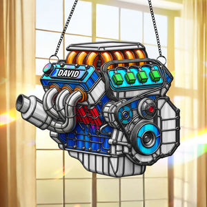 Custom Hot Rod Engine Personalized Gifts For Car Lovers Suncatcher Ornament 02ohtn080825