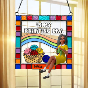 Personalized Gifts For Knitting Lovers Suncatcher Ornament 04ohtn080825