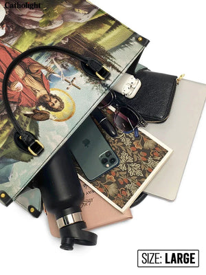 Catholight Saint John The Baptist Shepherd Leather Bag