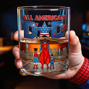 All American Dad Glass Mug - Personalized Gifts For Dad 02HUDT190526