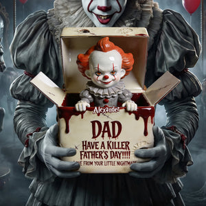 Horror Dad and Kids Acrylic Plaque - Personalized Gifts For Dad 01tgdh210526