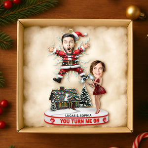 Fun Couple Electric Shock Ornament, Custom Photo Gifts For Couple 01qhtn151025