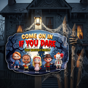 Haunted Family Wood Sign - Personalized Gifts For Family 01PGLU130825