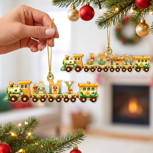 Cute Alphabet Train Christmas Acrylic Ornament - Personalized Christmas Gifts 07naqn150926