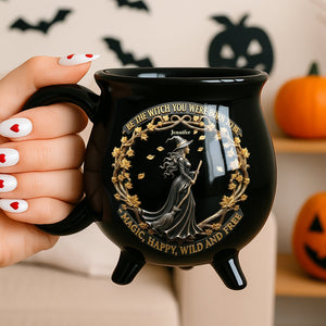 Wild & Free Halloween Cauldron Mug - Personalized Gifts For Fantasy Lovers 04PGDT190825