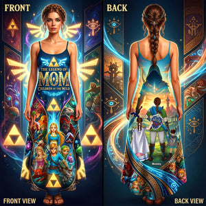 Fantasy Wild Mom Suspender Maxi Dress, Personalized Mother's Day Gifts 04qhqn170326