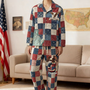 250th America Anniversary Alphabet Pajama Set - Personalized Gifts For Patriots 06palu280126