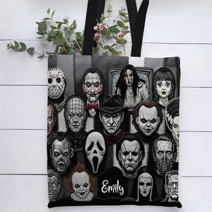Horror Patches Tote Bag, Personalized Gifts For Horror Movie Fans 06qhqn080825