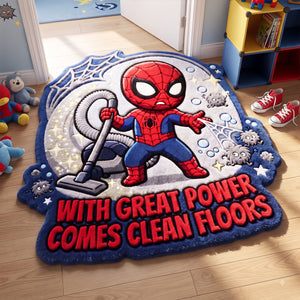 With Power Comes Clean Floors Doormat - Personalized Gifts 02tydt040826