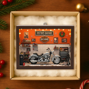 Personalized Gifts For Bikers Garage Christmas Ornament 01natn111025