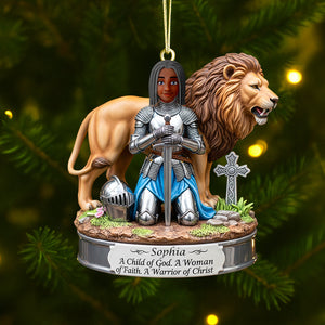 Warrior Of Christ Personalized Gifts For Christian Christmas Acrylic Ornament 02hutn220825
