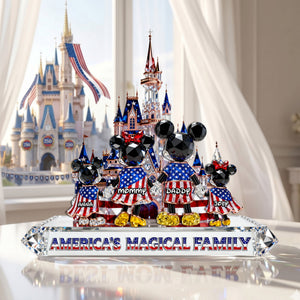 Proud American Family Acrylic Plaque – Personalized Gift For Family 07ohlu090626