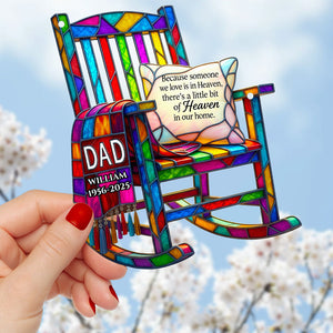 Memorial Chair Suncatcher Ornament Personalized Gifts for Heaven 04OHDT040825