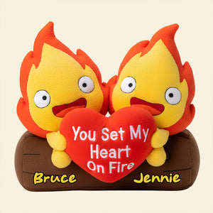 Flame Couple Custom Shape Pillow - Personalized Gifts For Couples 06nadt291125