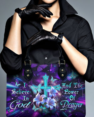 I Believe in God And The Lower Of Prayer Leather Bag 05acxn160425