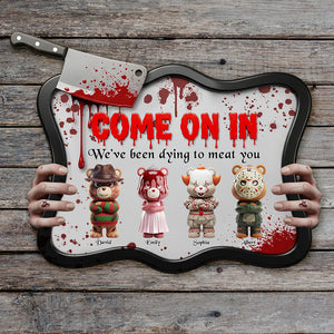 Scary Movie Characters Wood Sign - Personalized Halloween Gifts For Family 01pgqn130825