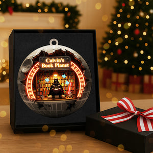 Personalized Gifts For Christmas, Book Planet Acrylic Ornament 01kita041025