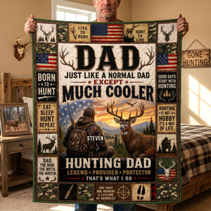 Born To Hunt Blanket - Personalized Gifts For Dad 03TYDH290426