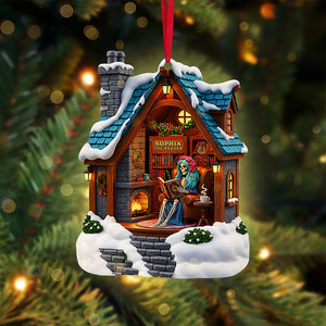 Book Lover Skull Ornament - Personalized Gifts For Book Lovers 03tota110825 - Ornament - GoDuckee