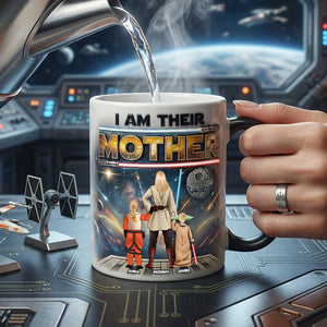 Sci-fi Space Mom And Kids Magic Ceramic Coffee Mug - Personalized Gifts For Mother's Day Magic Mug 04NATN070426HHHG