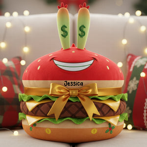 Funny Burger Custom Shape Pillow - Personalized Gifts For Kid 04PAQN101125