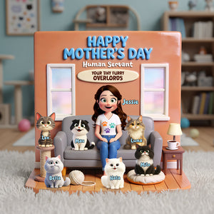 Cat Mom Acrylic Plaque - Personalized Gifts For Cat Lovers 02kita230226