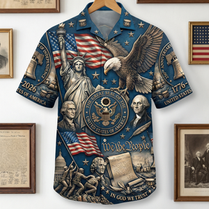 Proud American Anniversary Hawaiian Shirt – Personalized Gift for Patriots 03qhqn250226