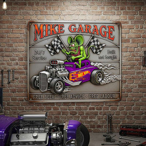 Personalized Gifts For Hot Rod Lover Metal Sign, Hot Rod Garage 01QHTN280625