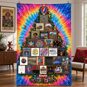 Grateful Dead Christmas Album Blanket - Personalized Gifts For Rock Lovers 02NATA071026