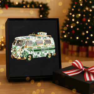 Personalized Gifts For Christmas, Camper Van Toile de Jouy Custom Shape Acrylic Ornament 02pgta031025