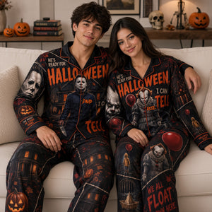 Classic Halloween Slashers Button Up Pajama Set - Personalized Halloween Gifts 03palu040926