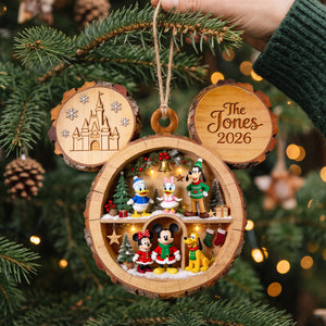 Cozy Christmas Wooden Nook Ornament - Personalized Gifts 06qhdh141026