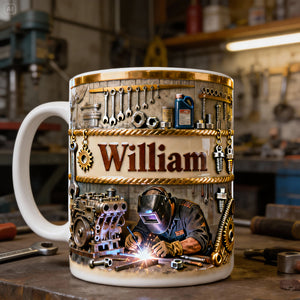 Proud Welder At Work Mug- Personalized Gifts For Welder 04PALU201225