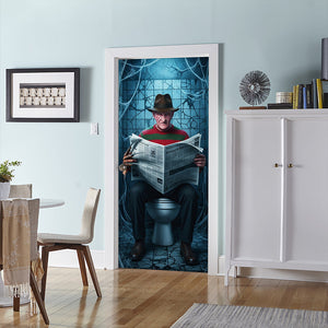 Creepy Toilet Scene Door Cover - Personalized Halloween Gifts For Horror Movie Fans 05hyqn190825
