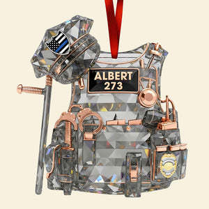 Police Vest Christmas Ornament - Personalized Gifts For Police Officer 04qhqn101025