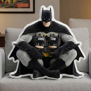 Shadow Dad And Kids Custom Shape Pillow - Personalized Gifts For Dads 04ohlu250426