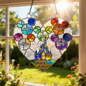 Best Grandma Ever Suncatcher Ornament - Personalized Mother's Day Gifts 04hutn120226