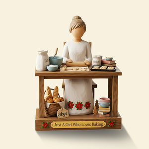 Baking Girl Christmas Custom Shape Acrylic Plaque, Personalized Gifts For Baking Lovers 03pgta281025