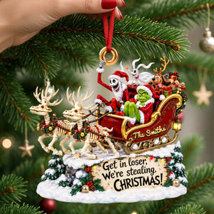 Mischief Crew On A Sleigh Ornament - Personalized Christmas Gifts 01NADH191026