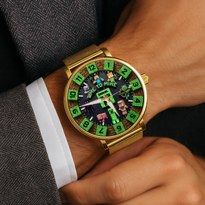 Fun Sandbox Game Mesh Straps Watch - Personalized Christmas Gifts For Game Lovers 05QHLU280725