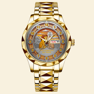 Love & Pride Men's Stainless Steel Watch – Personalized Gift for Him 02ohqn260725