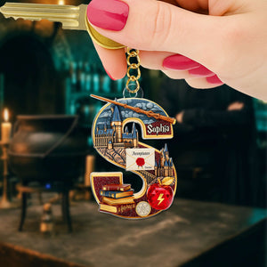 Magical Academy Alphabet Acrylic Keychain - Personalized Gift For Teacher 05OHLU300625