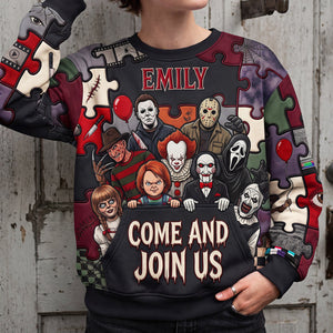 Creepy Friends Shirt - Personalized Gifts For Horror Movie Lovers 01pata170826