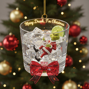 Personalized Funny Gifts For Drinking Lovers Christmas Ornament Merry Drunk - I'm Christmas 04pgtn071025