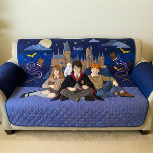 Arcane Night Quilted Sofa Cover - Personalized Gifts For Fans 05NADT270126-Homacus