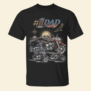 Badass Dad Motorcycle Team Shirt - Personalized Gifts For Biker Dad 04qhdt200526